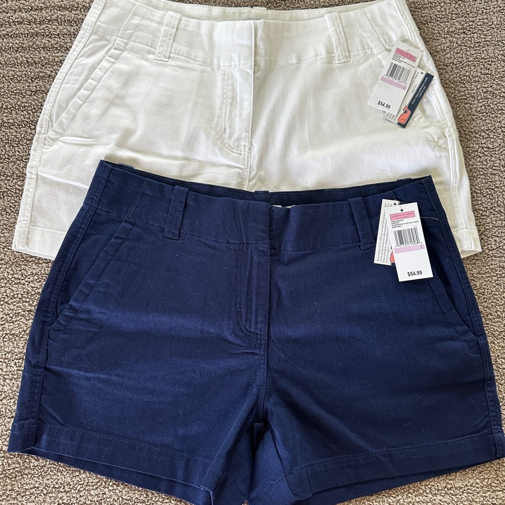 2 pair Vineyard Vines shorts, size 6, new with tags.